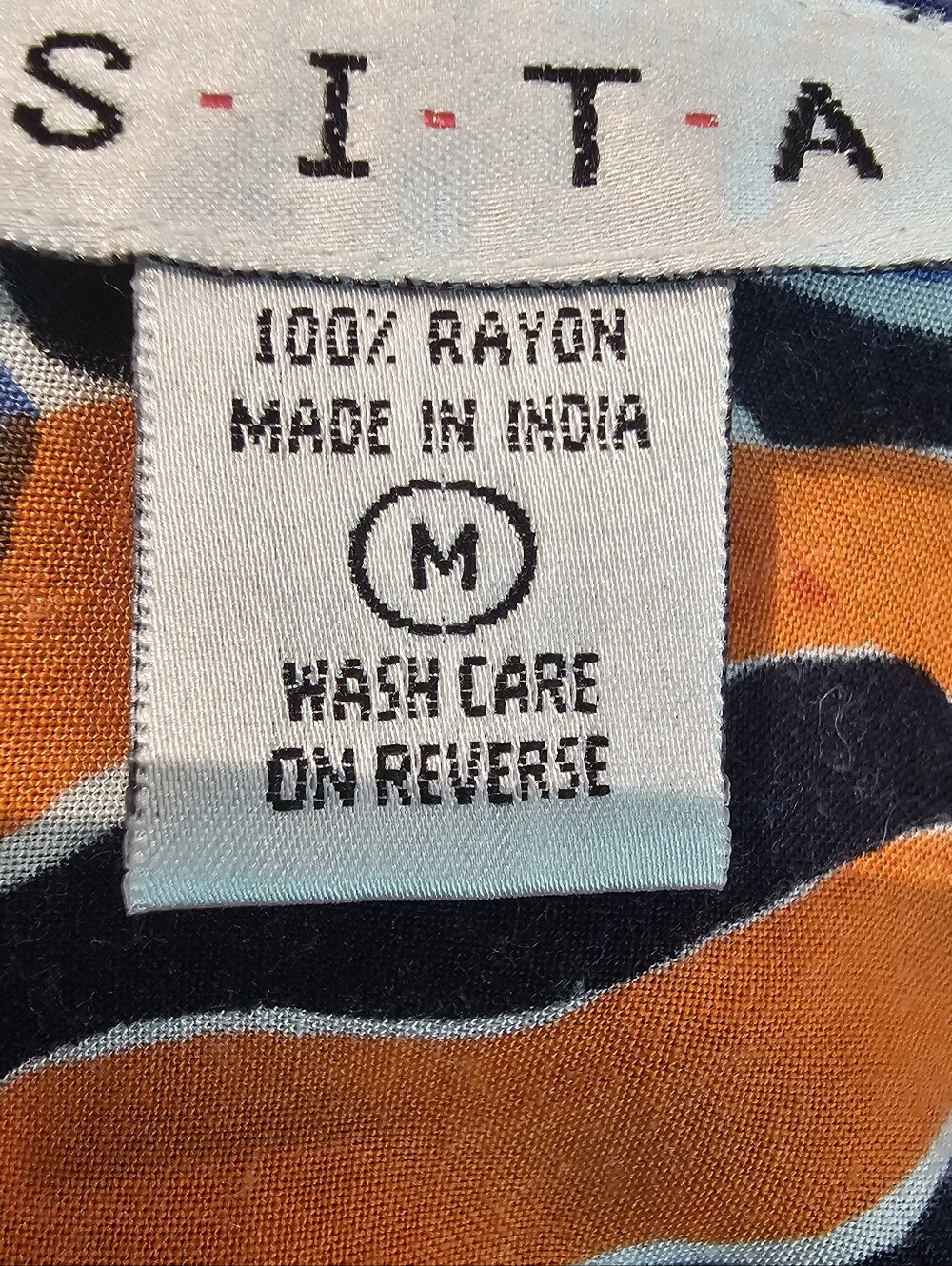Navy & Orange Fish-Print Maxi Dress - Picture 4 of 5